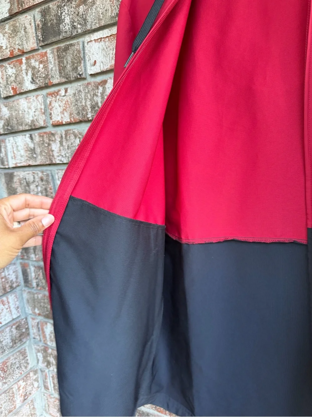 adidas Zip-Up Hooded Jacket- Maroon(Burgundy)& Black